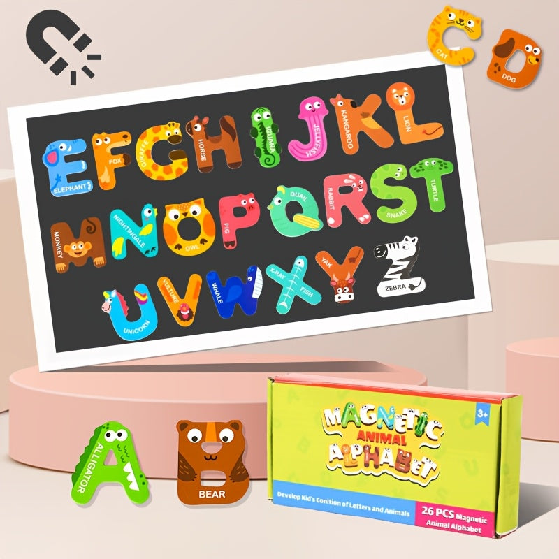 Magnetische Woordpuzzel | Educatief Spel met Dierenletters, Ideaal Cadeau