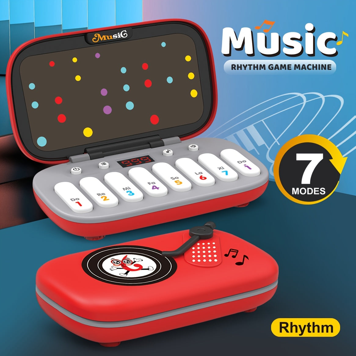 Keyboard muziekspeelgoed - ABS, feest- & educatief cadeau (rood & groen)