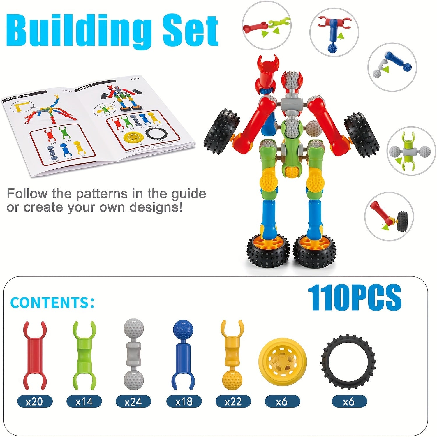 Constructiespeelgoed set|Bouwstenen met opbergdoos – educatief speelgoed