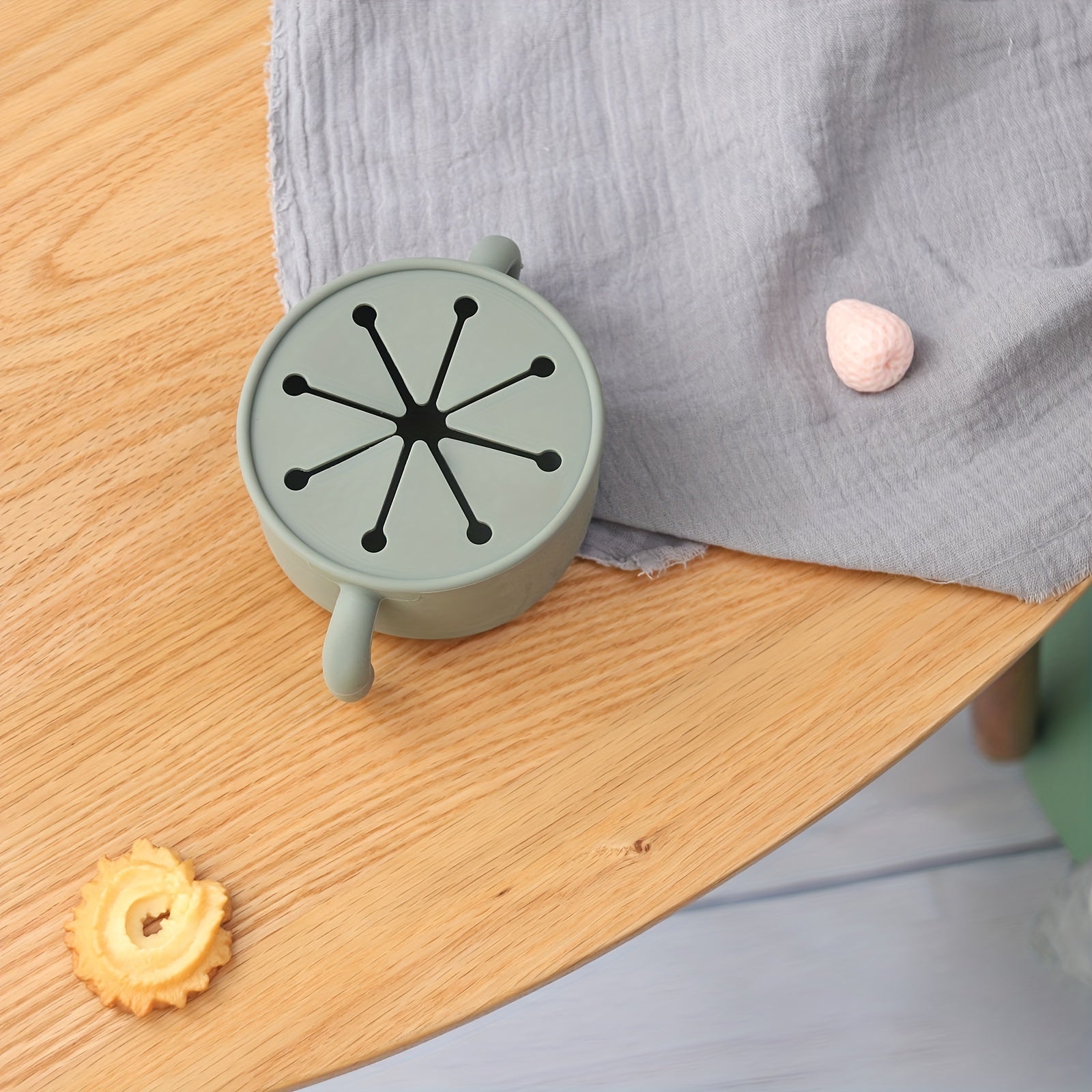 Siliconen Baby Snack Kom | Voedselopslag Kom met Stofbestendige Deksel voor Baby's en Peuters