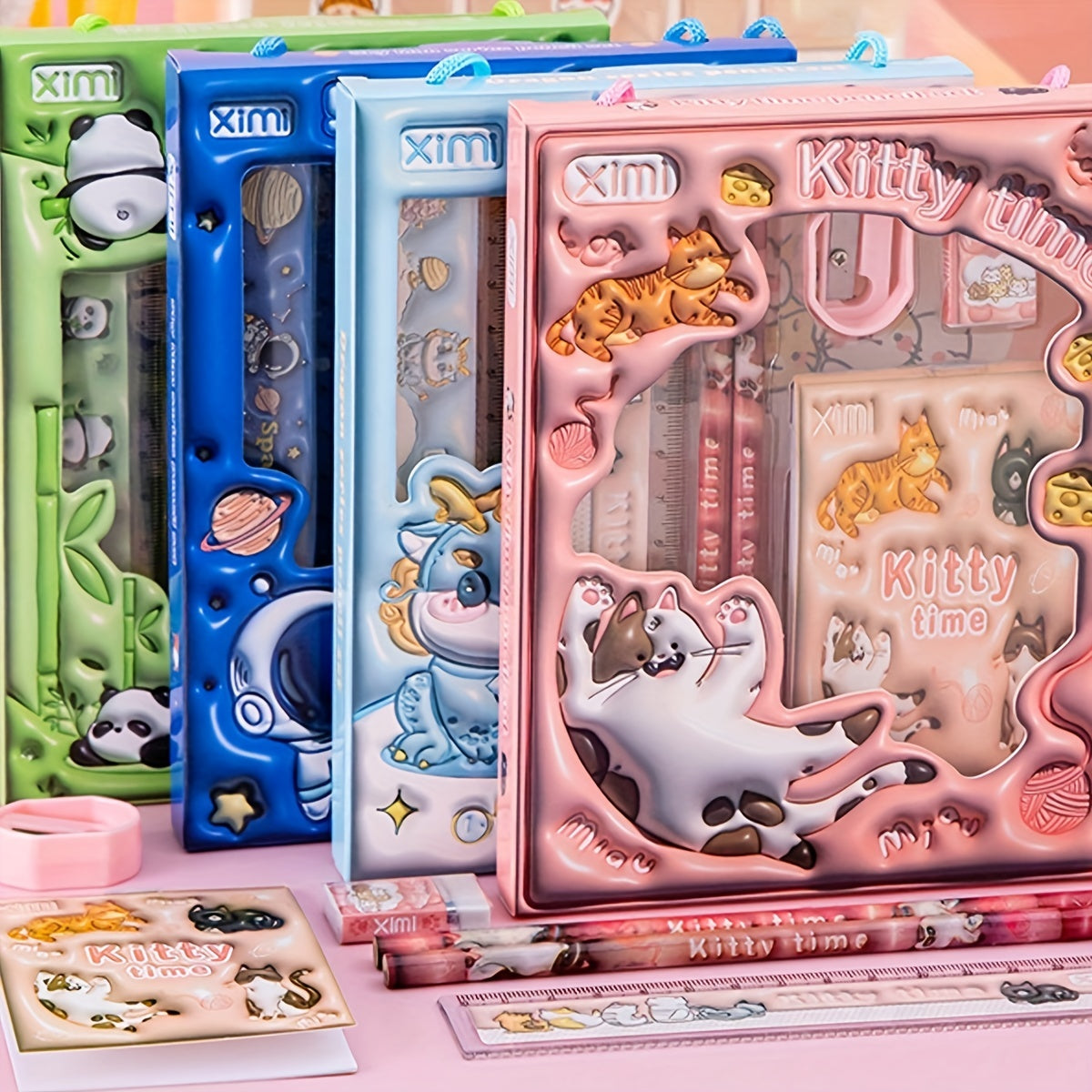 6-delige Cartoon Potlodenset | Houten Schoolbenodigdheden met 0,7mm Punt|Educatief speelgoed