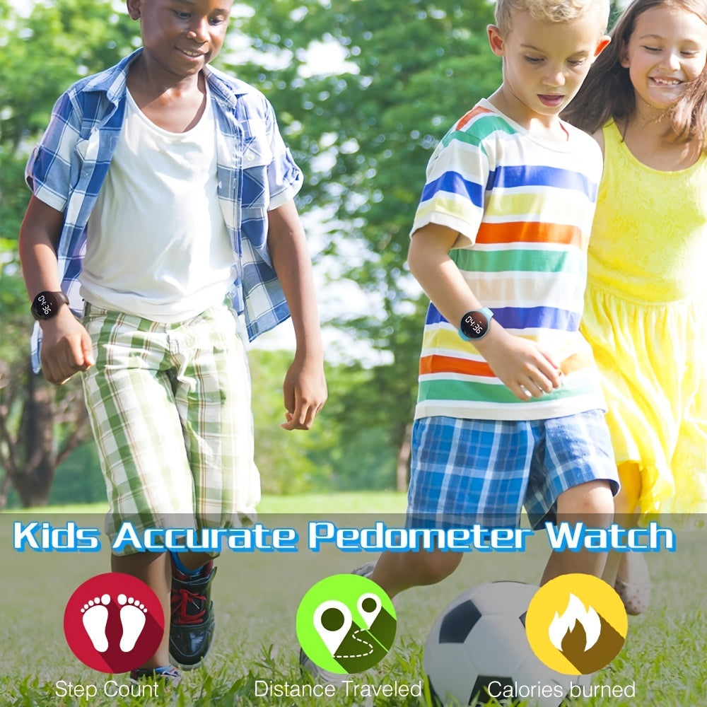 LED Digitale Fitness Tracker Horloge voor Kinderen van 3-14 Jaar - Smartwatch met Stappenteller, Stopwatch en Alarm - Waterbestendig en USB Oplaadbaar