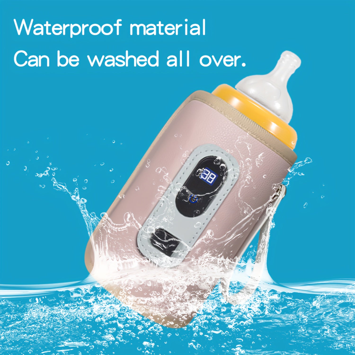 Draagbare Babyfles Verwarmer | USB-Aangedreven 5-Snelheden Temperatuurinstellingen voor Melk & Dranken, Ideaal voor Reizen