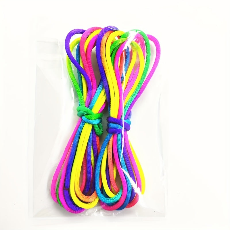 Educatief Regenboog Touw Speelgoed | Vinger Spel & Wetenschappelijk Spel | Leuk voor Kinderen & Volwassenen (2-Pack)