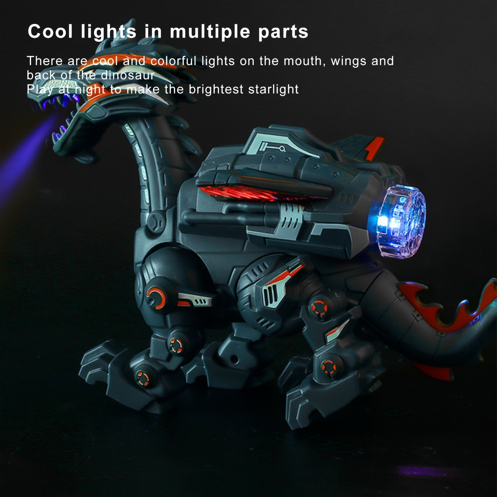 Elektrische Spray Mechanische Dinosaurus 'S Mechanische Oorlogsdraken die Vuur Kunnen Spuwen Dinosaurus Speelgoed Simulatiemodel, Perfect voor Halloween, Kerst en Verjaardag Cadeaus