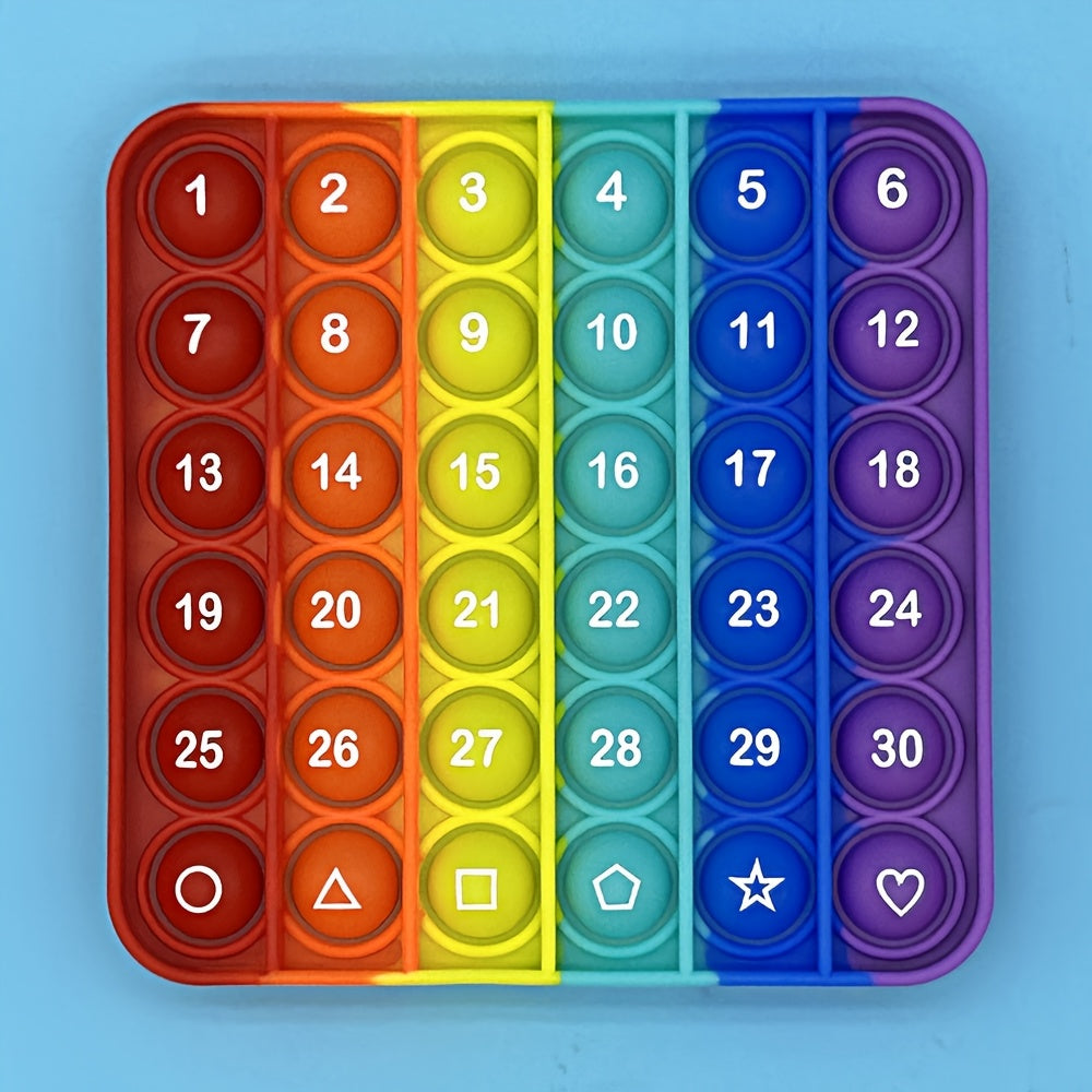 2-in-1 Cijfers & Letters Fidget Toys | Educatief Bubbelspel voor Peuters (Vierkant + Cirkel)