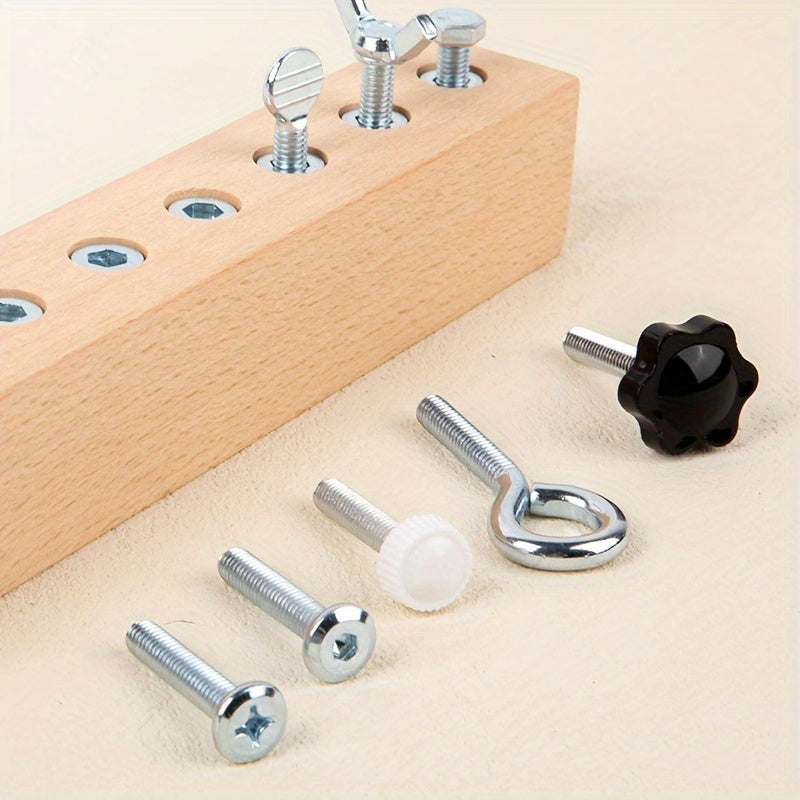 Schroevendraaier leerbord|Motorische vaardigheden & focus – houten speelgoed