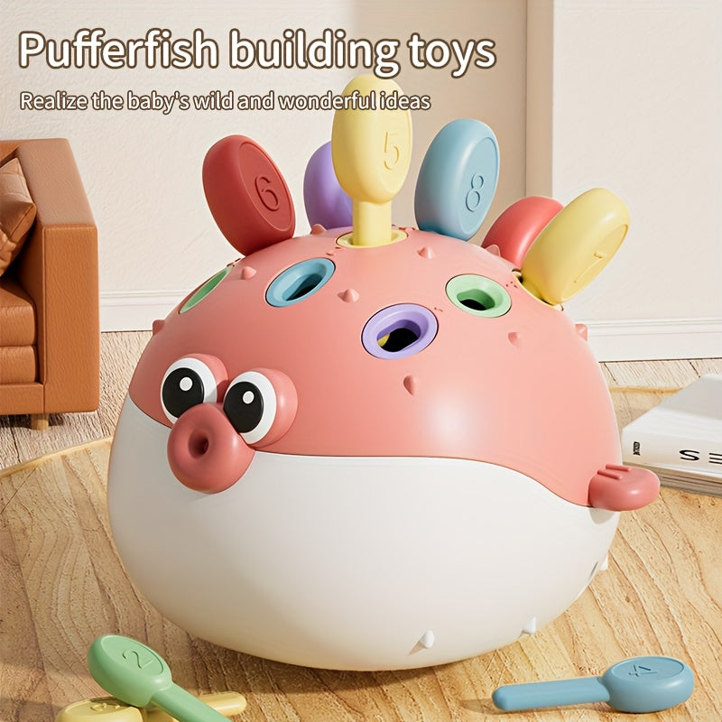 Pufferfish Bouwspeelgoed | Kleurrijke Educatieve Blokken voor Peuters | Cadeau Idee
