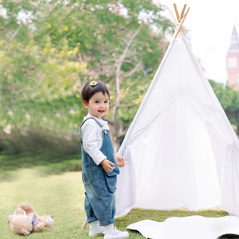 Wigwam Speeltent Kinderen 135cm | Eenvoudige Opbouw – Houten Stokken – Indoor & Outdoor Rollenspel Tent