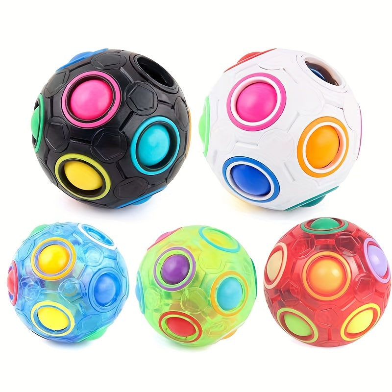 Regenboogbal Bouwstenen in Snoepkleuren | 12-Gaten Druk Speelgoed, Leuk Cadeau voor Kerst & Halloween