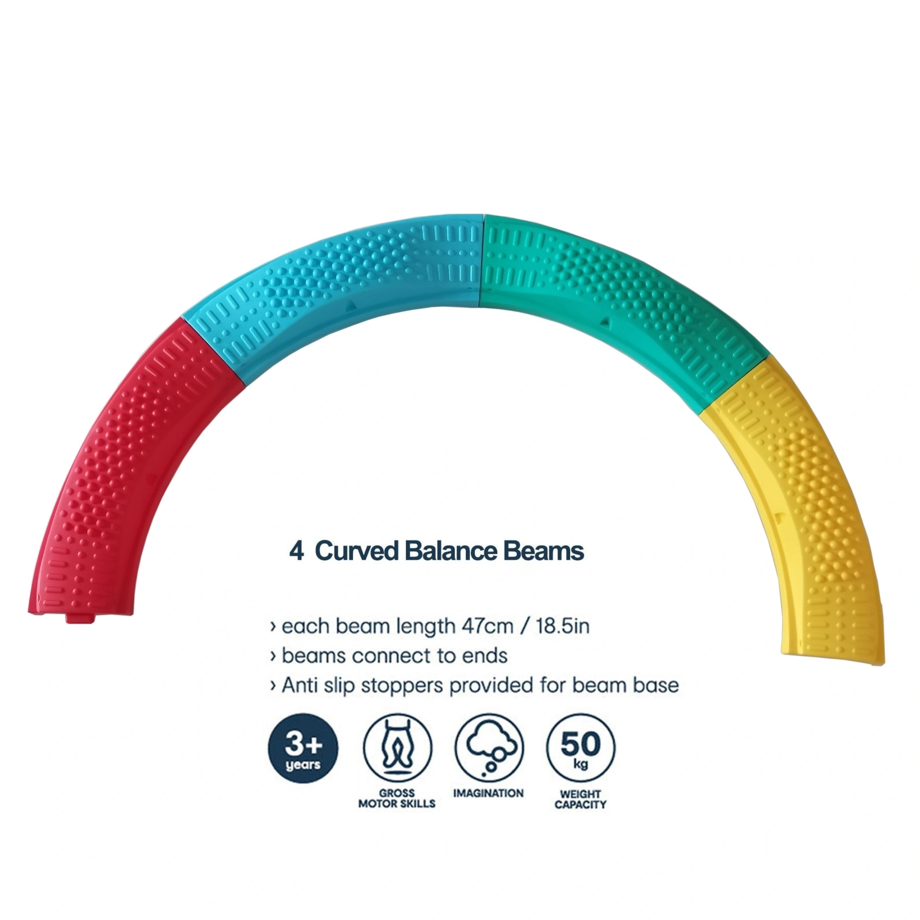 Evenwichtsbalk & Stapstenen Set | Balansspeelgoed 3+ Jaar