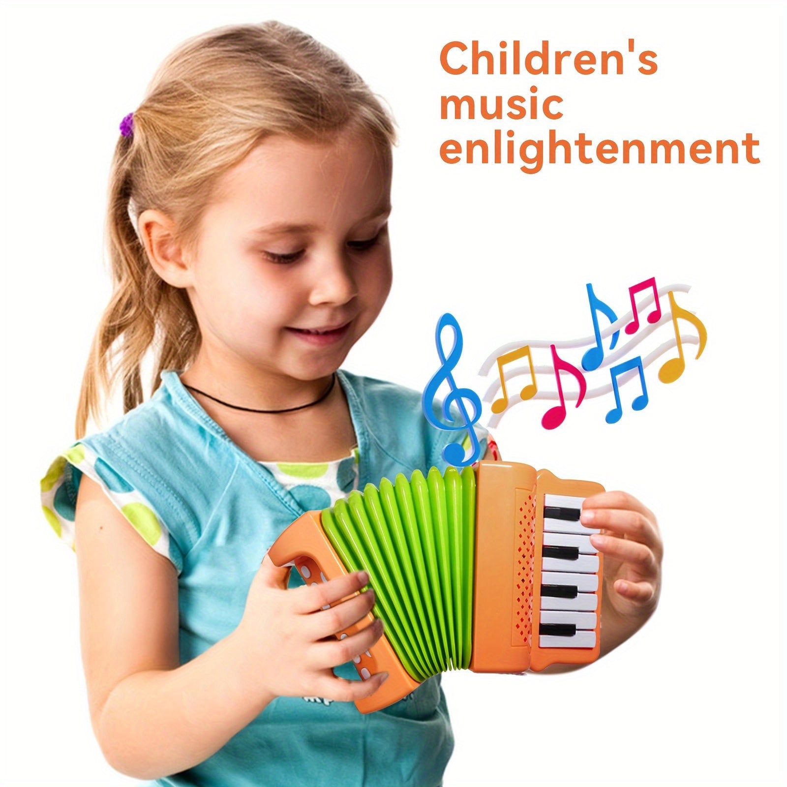 Kinderaccordeon speelgoed - 12-toetsen keyboard, 3 speelmodi, kerstcadeau