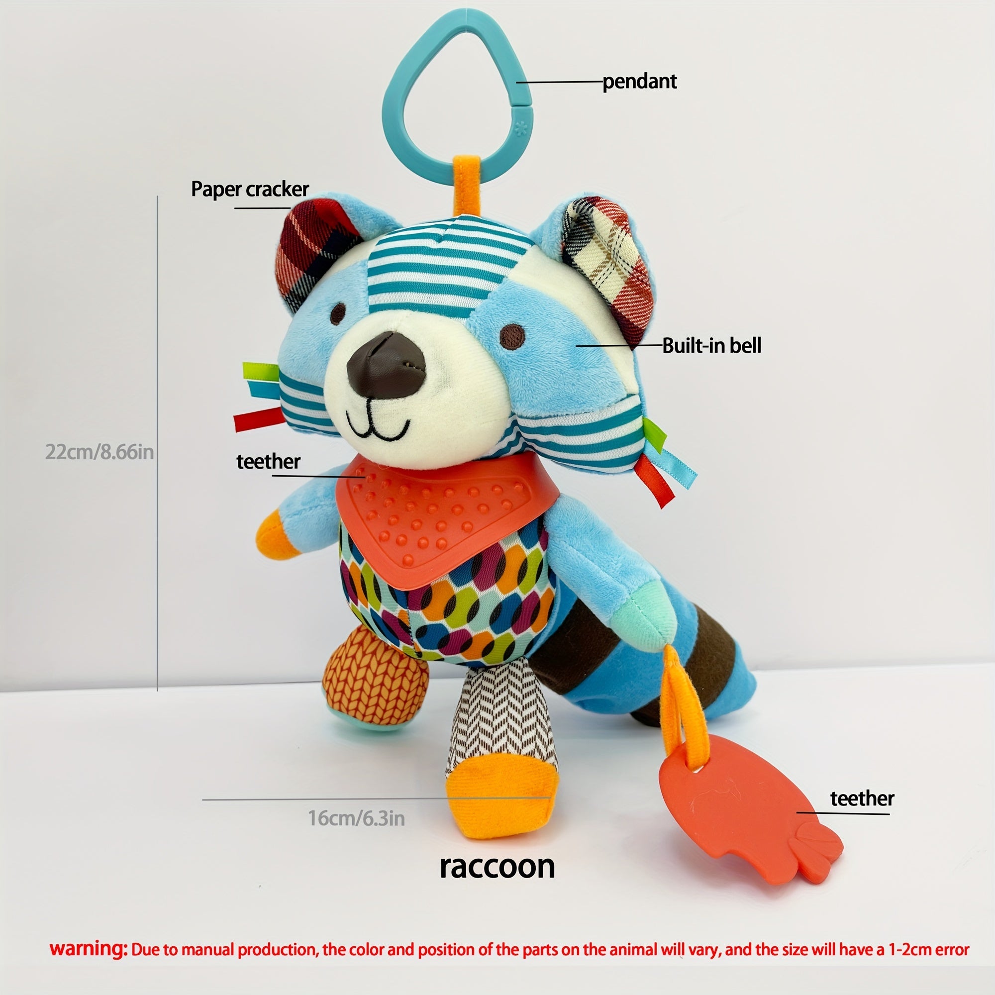 Dierenvormig Baby Pluchen Speeltje | Sensorische Pop als Kerstcadeau voor Baby's 0-3 Jaar