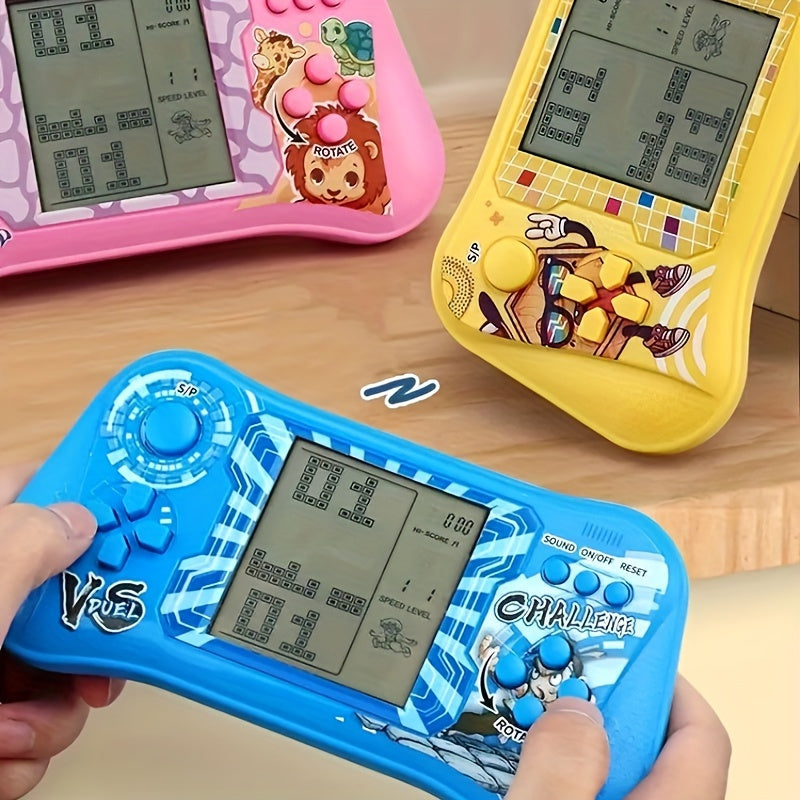 Retro Handheld Puzzel Gameconsole met Groot Scherm – Educatief Elektronisch Speelgoed voor Kinderen vanaf 3 Jaar