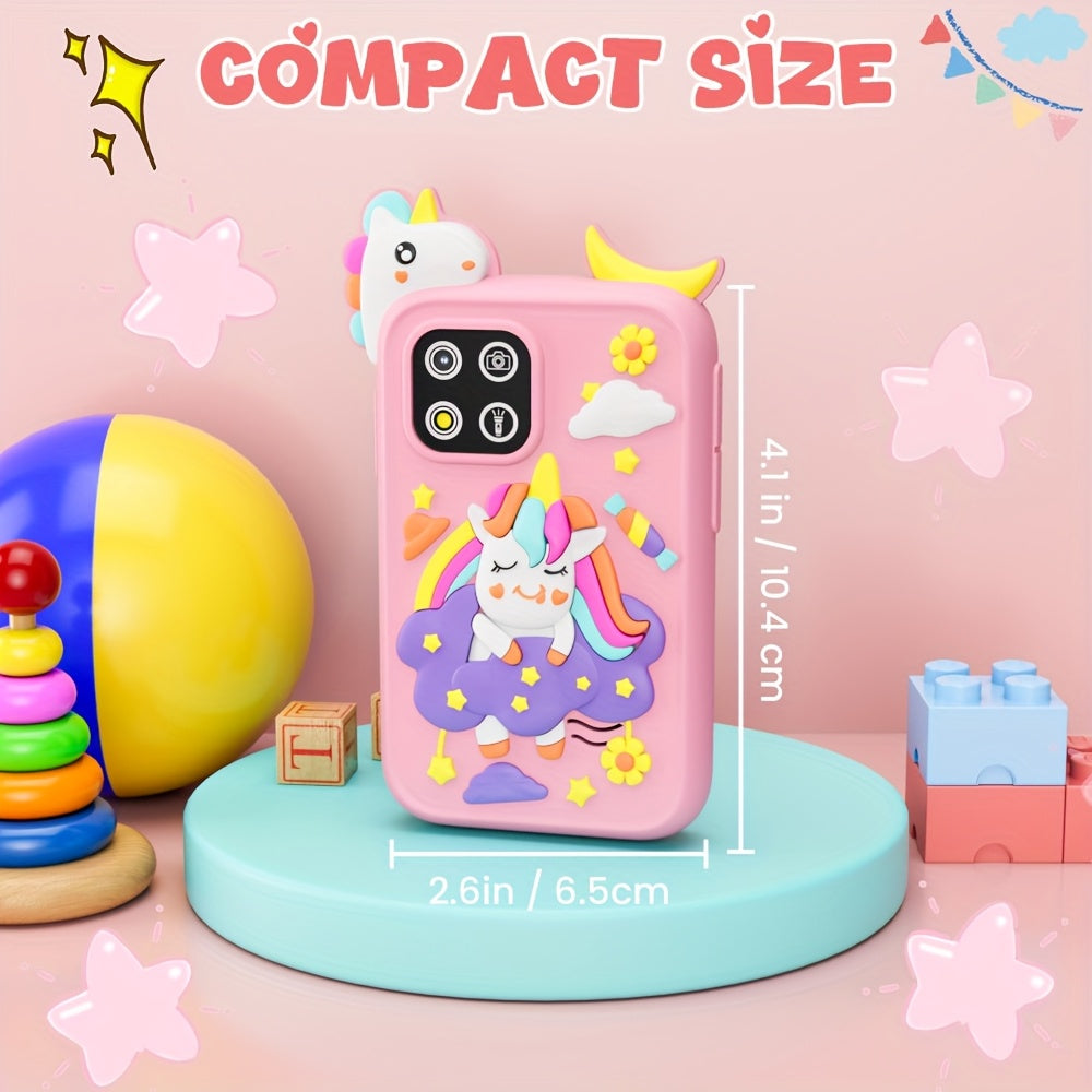 Kids Smart Phone voor meisjes, educatief speelgoed met camera, spelletjes en muziek – perfect als kerst- of verjaardagscadeau voor kinderen van 3 tot 10 jaar