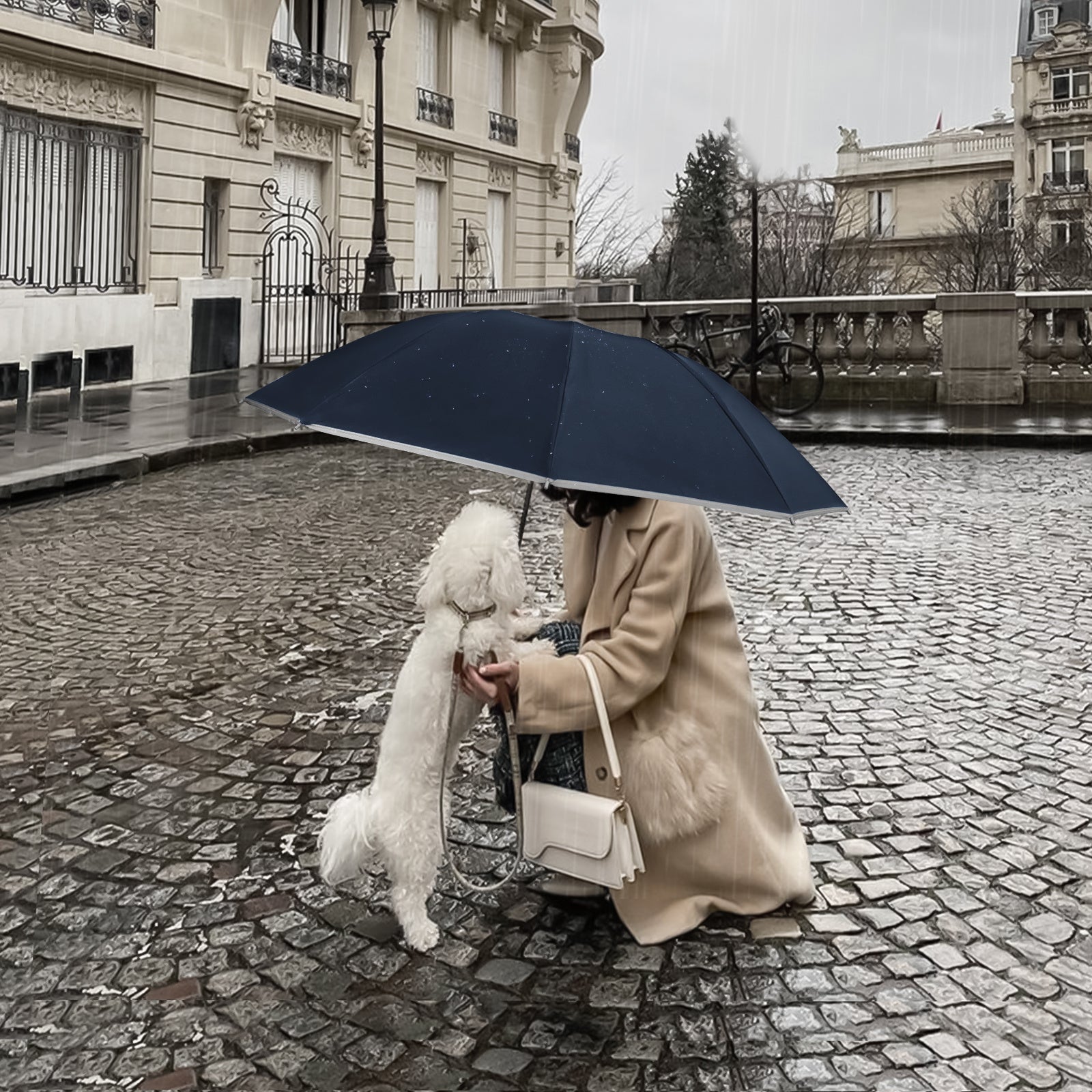 Rainstar automatische paraplu | Omkeerbare sluiting, 10 metalen baleinen, unisex ontwerp, 105 cm