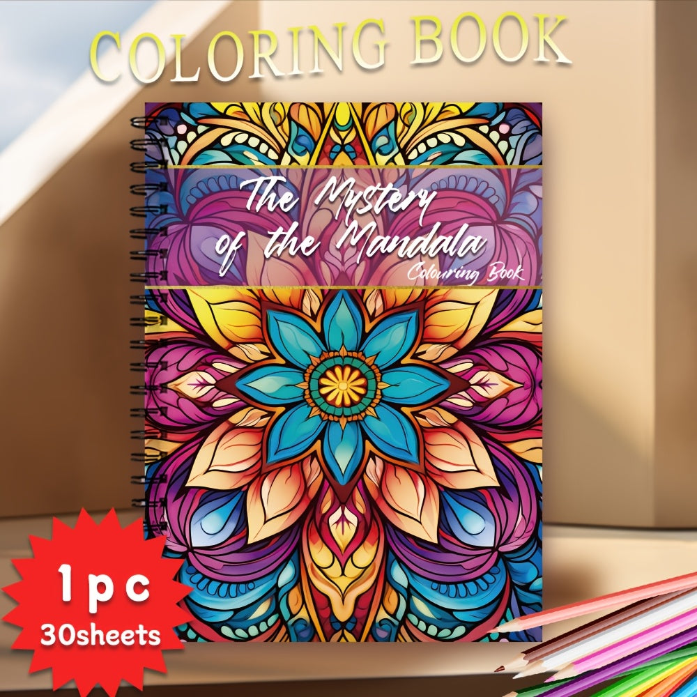 Kleurboek met Spiraalbinding voor Tieners & Volwassenen – 30 Unieke Patronen, Ontspannend Cadeau voor Feestdagen