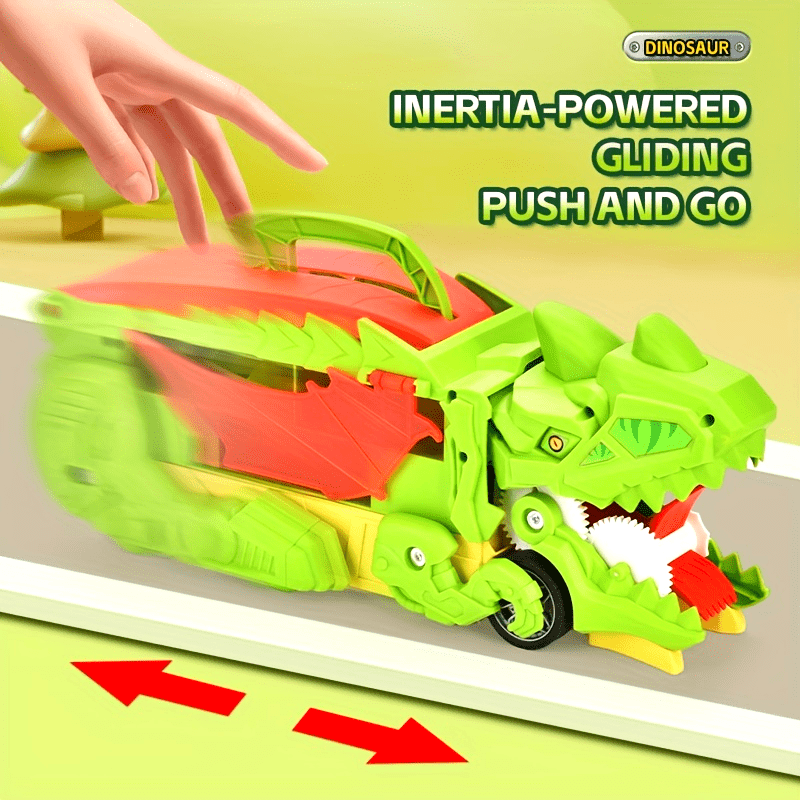 Dinosaurus Truck Speelset | T-Rex Auto Eet Speelgoed met 6 Mini Auto's | Metaal en Kunststof | Verjaardag, Halloween of Kerstcadeau