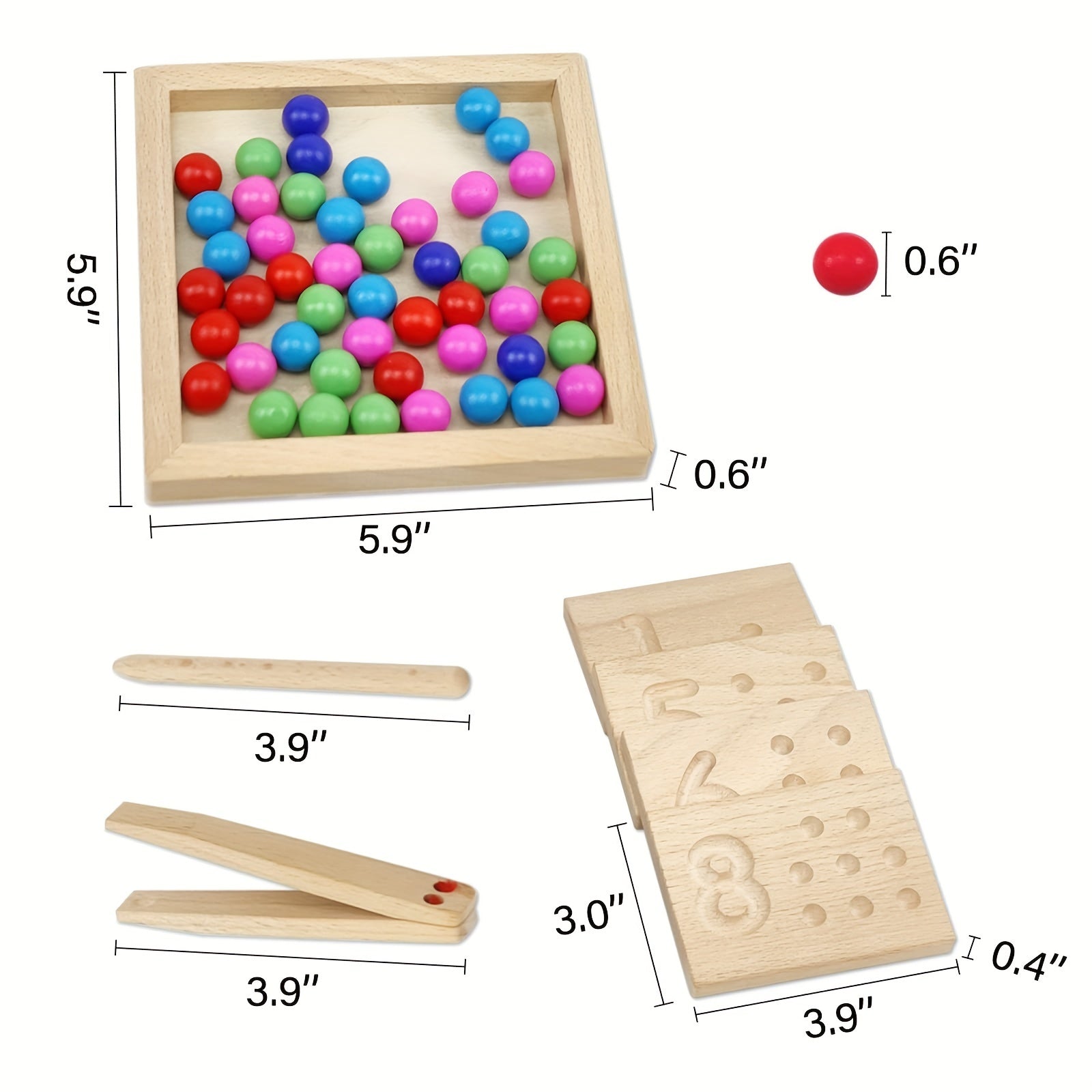 Houten Cijfer Tracer Board | Educatief Reken Speelgoed voor Peuters