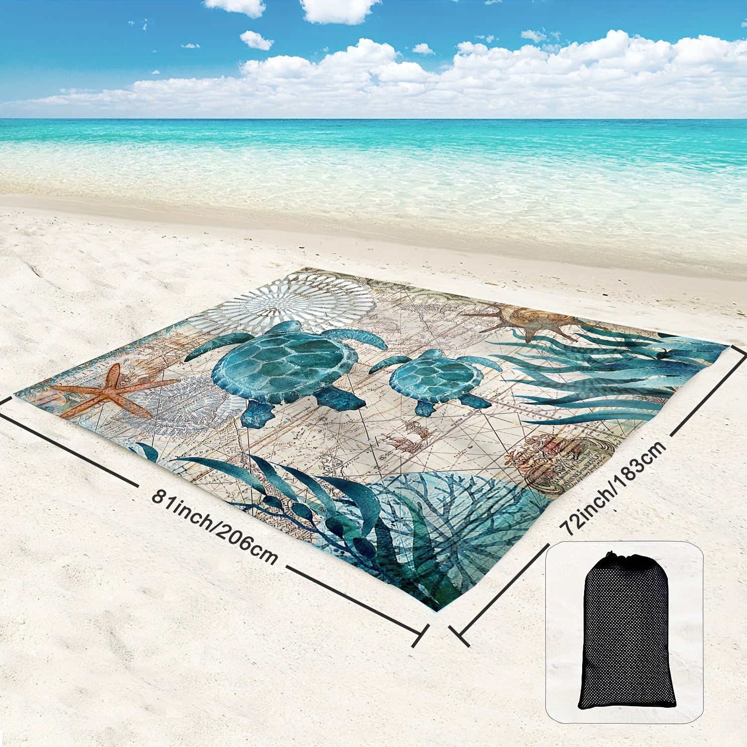 Lichtgewicht Zandbestendige Strandmat – Ideaal voor Reizen & Outdoor Avonturen