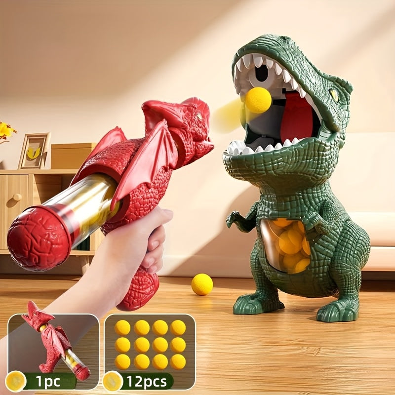 Dinosaurus Tactisch Speelgoed Geweer | Spring-Actie & Interactief Ouderspel | ABS Constructie | Kleurrijk Buiten Speelgoed | Realistisch De