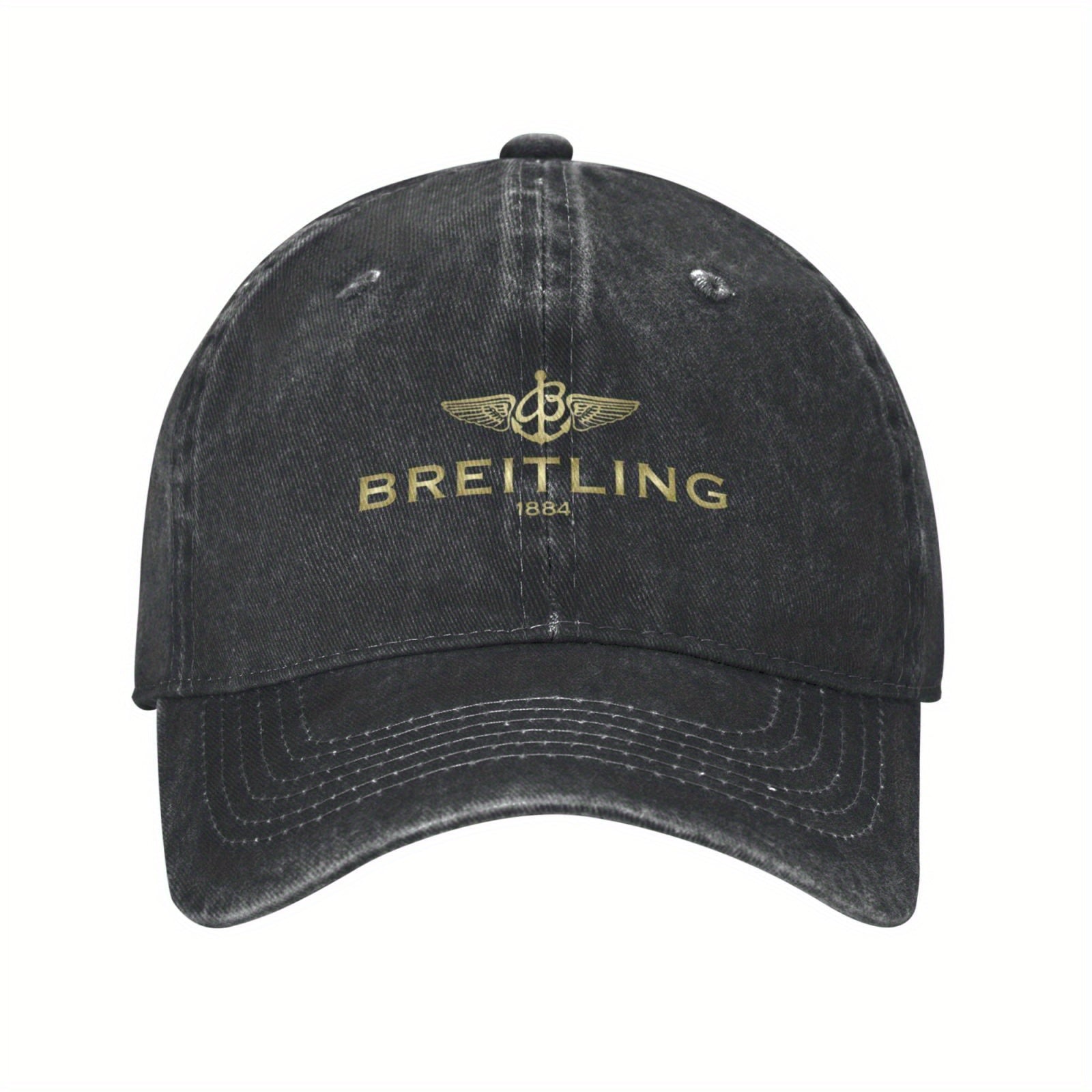 Vintage Baseball Cap | Unisex Retro Stijl met Breitling-Logo 1884 Print | Lichtgewicht & Trendy Outdoor Accessoire