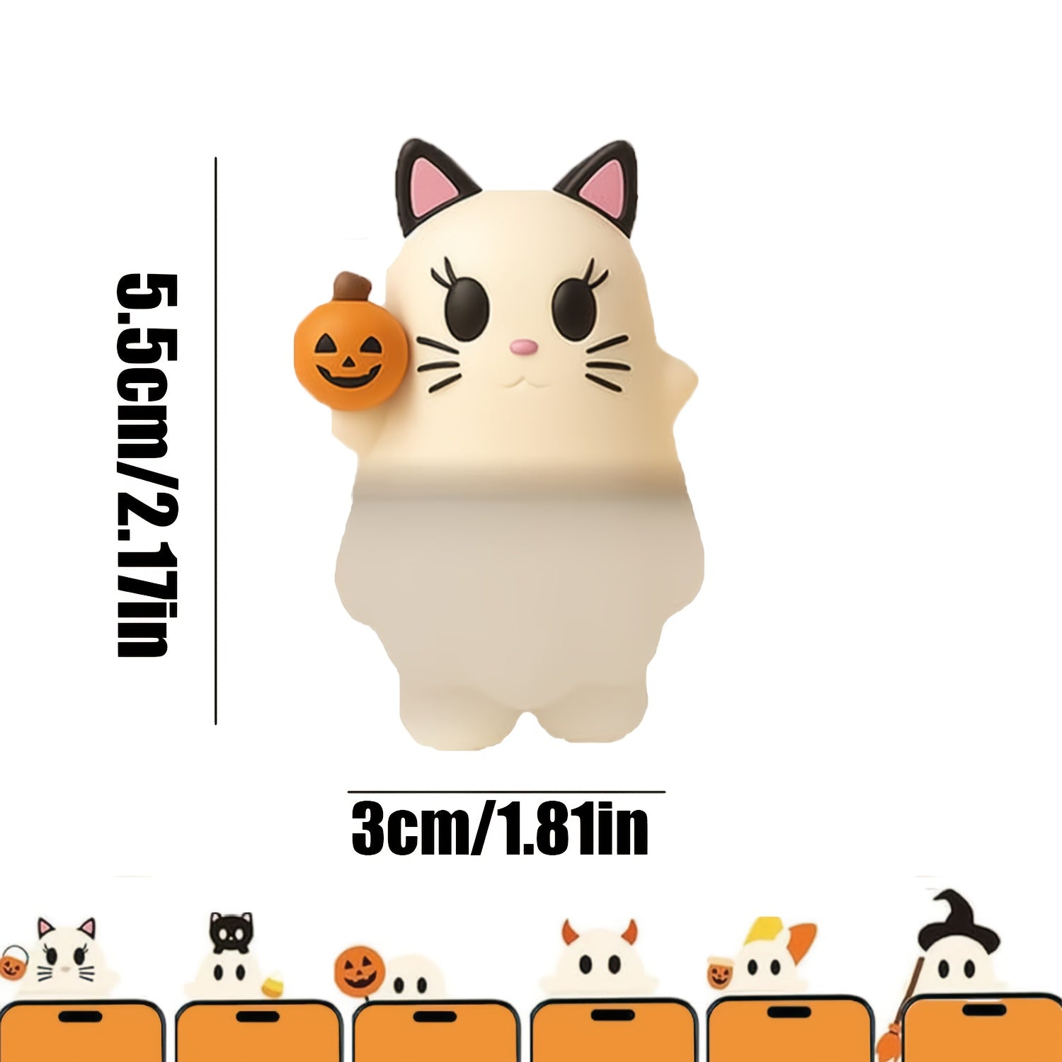 Spookje Halloween Telefoonversiering | Leuke Stick-On Decoratie voor Smartphone of Tablet