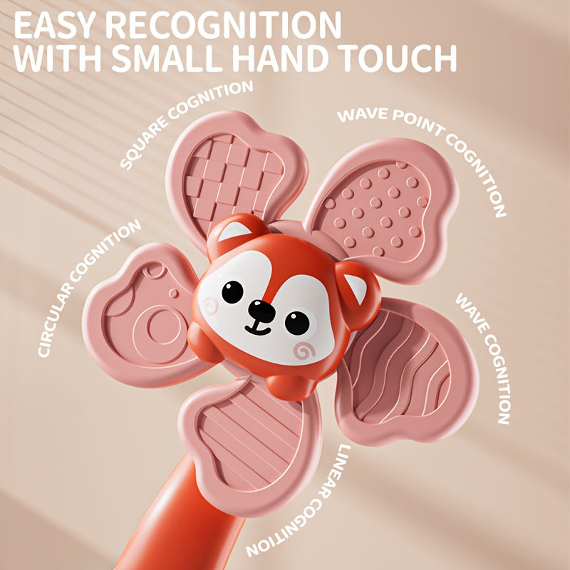 Sensorische Spinner met Zuignap voor Baby en Peuter - Draaiend Windmolen Speelgoed voor Jongens en Meisjes - Ideaal Reisspeelgoed voor Kinderen vanaf 0 Jaar