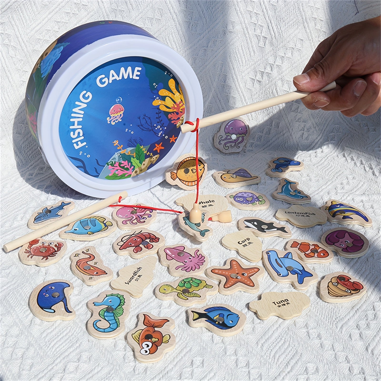 Magnetisch Houten Visspel | Kleurrijk Educatief Spel voor Kinderen