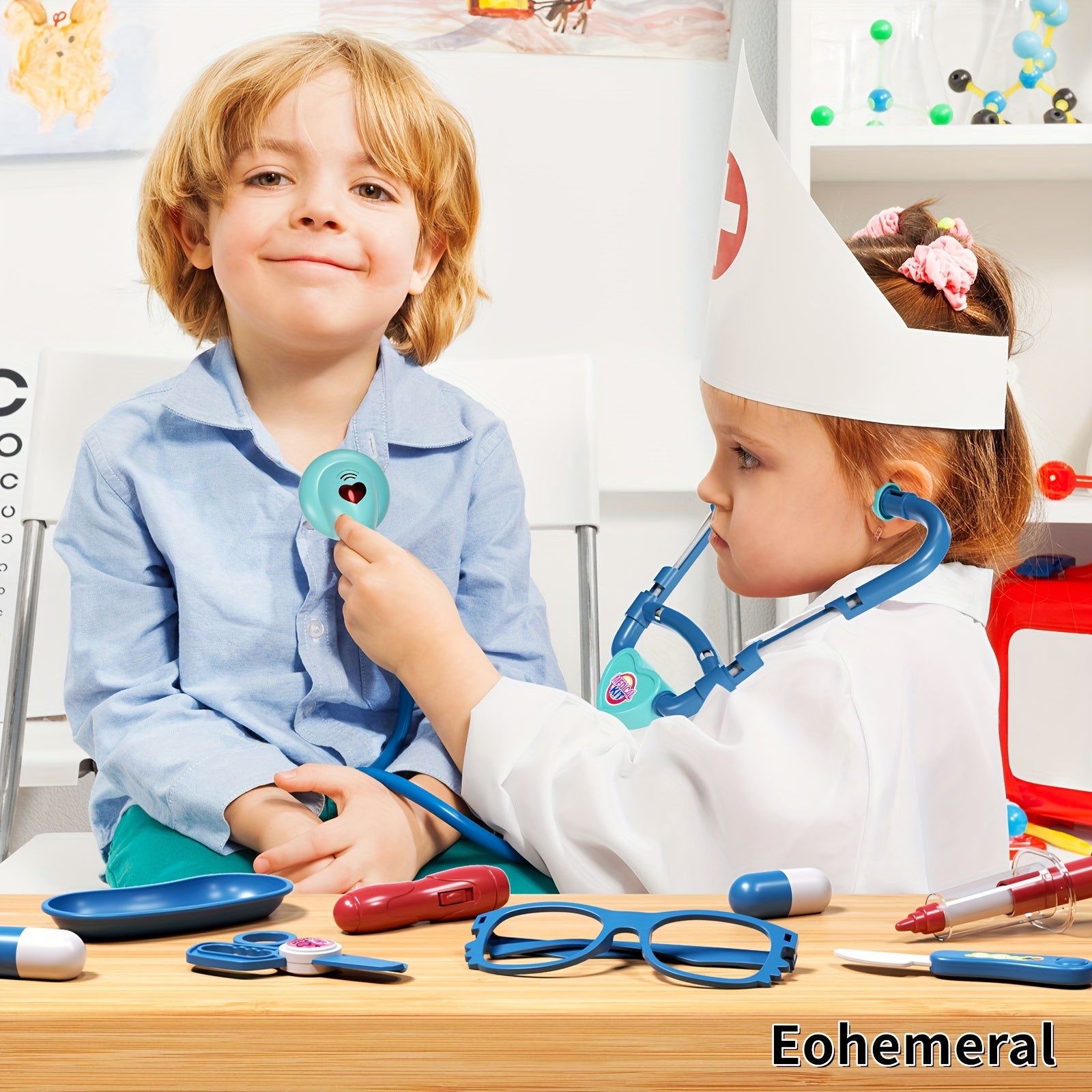 Medische Trolley - Dokter Speelset met Gesimuleerde Tafel, Behandeling & Injectie - Voor Kinderen - Educatief Cadeau voor Verjaardagen