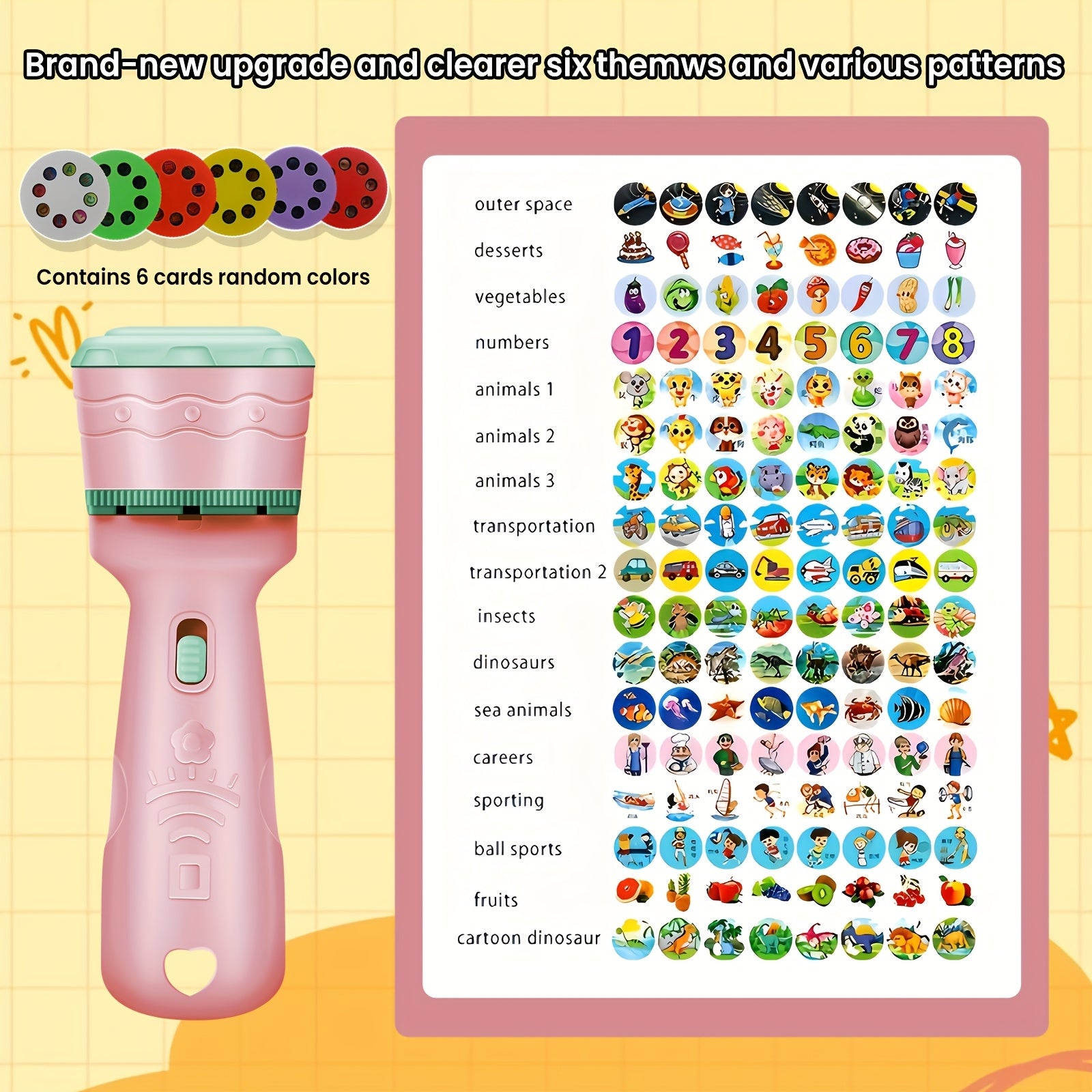 Interactief projectie speelgoed - met 48 patronen (dieren, letters & meer) | educatief cadeau voor kinderen