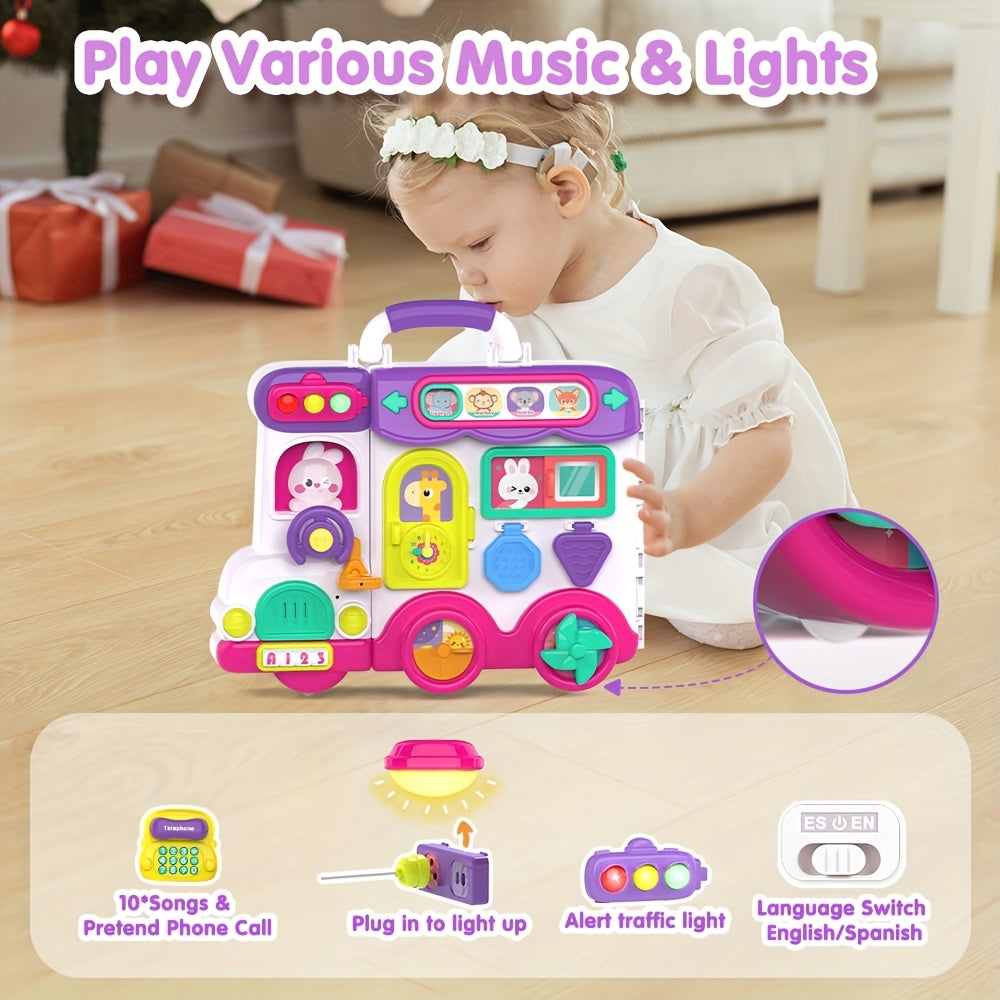 Baby Muzikale Busy Board | Educatief speelgoed voor kinderen van 1-2 jaar. Stimuleert fijne motoriek en sensorische vaardigheden. Ideaal als cadeau voor Kerst, Halloween en verjaardagen.