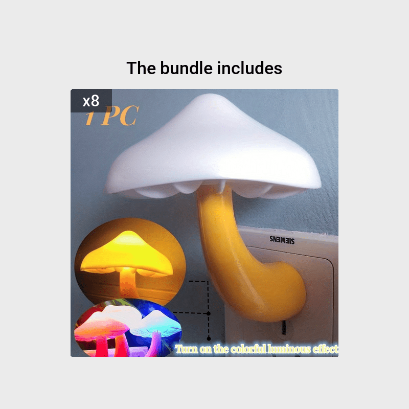 Magische Paddenstoel LED Nachtlampje | Automatische Sensorlamp met Kleurveranderingseffect voor Hal, Slaapkamer, Woonkamer