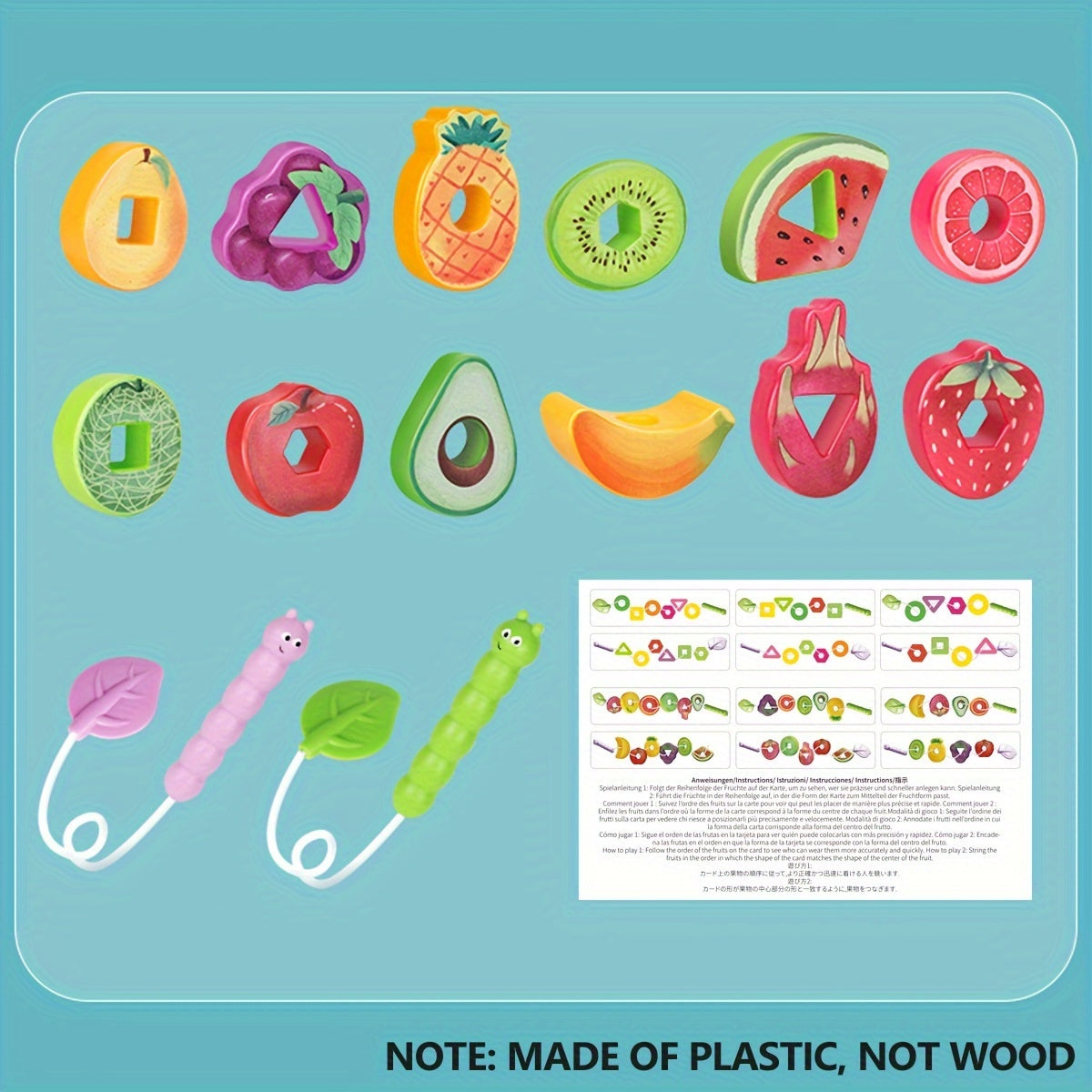 Rups Stapelspeelgoed | Educatief baby- en peuterspeelgoed voor hand-oogcoördinatie