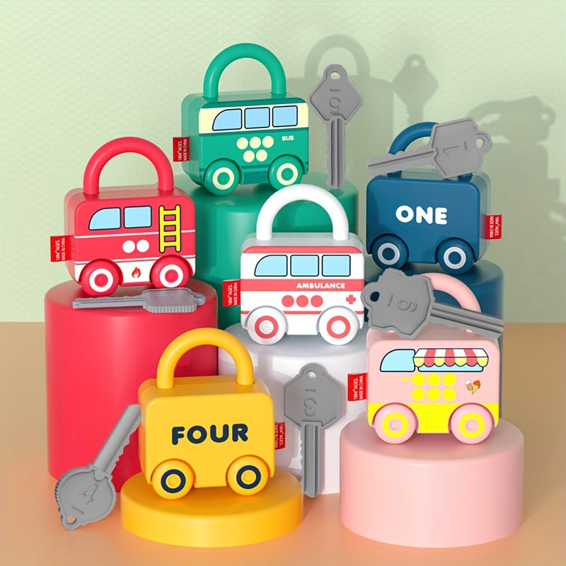 Interactieve trein sloten - educatief speelgoed voor fijne motoriek 3+ jaar