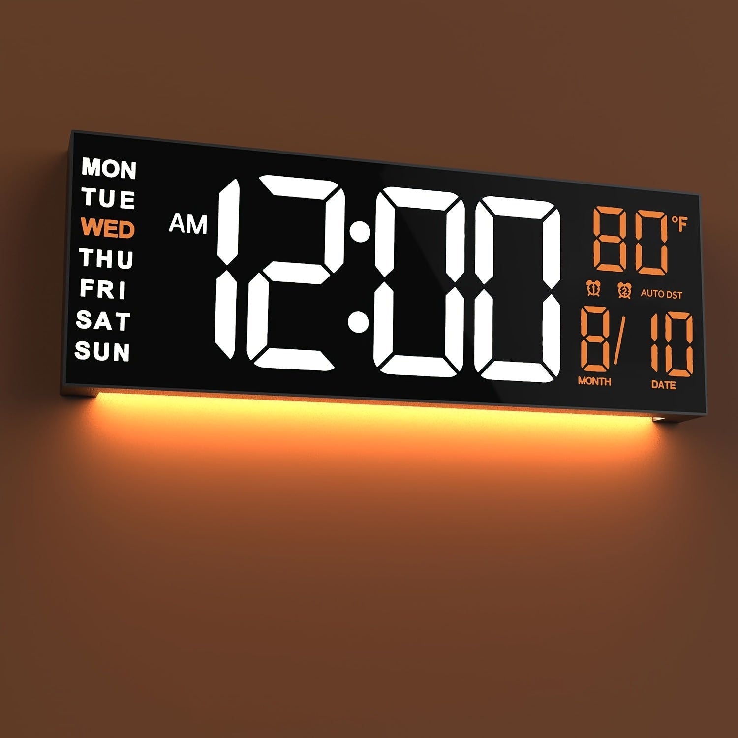 Digitale LED wandklok 41cm | Met afstandsbediening