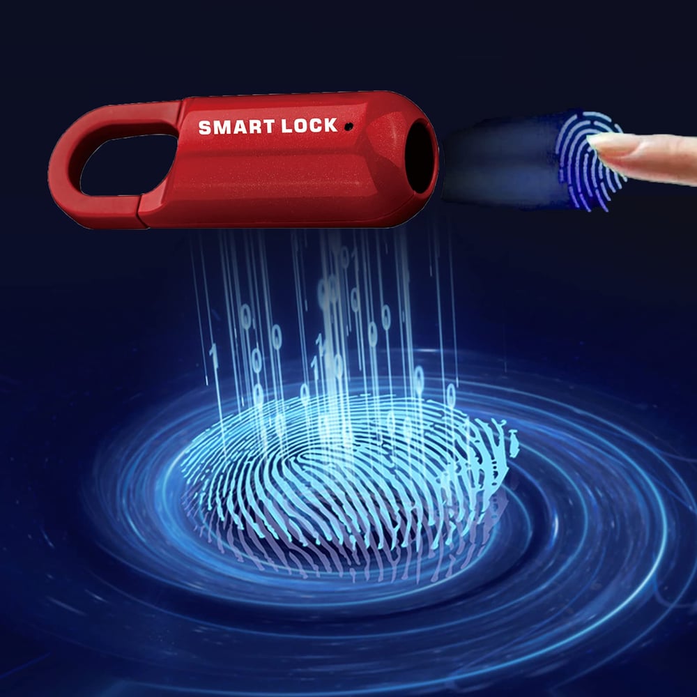 Vingerafdrukslot | Slim veiligheidshangslot Vingerafdrukidentificatie om te ontgrendelen