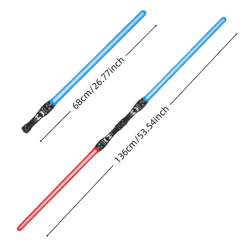 2 Stuks Officiële Lightsabers | Uitschuifbare duel zwaarden rood & blauw, cosplay en feestaccessoires