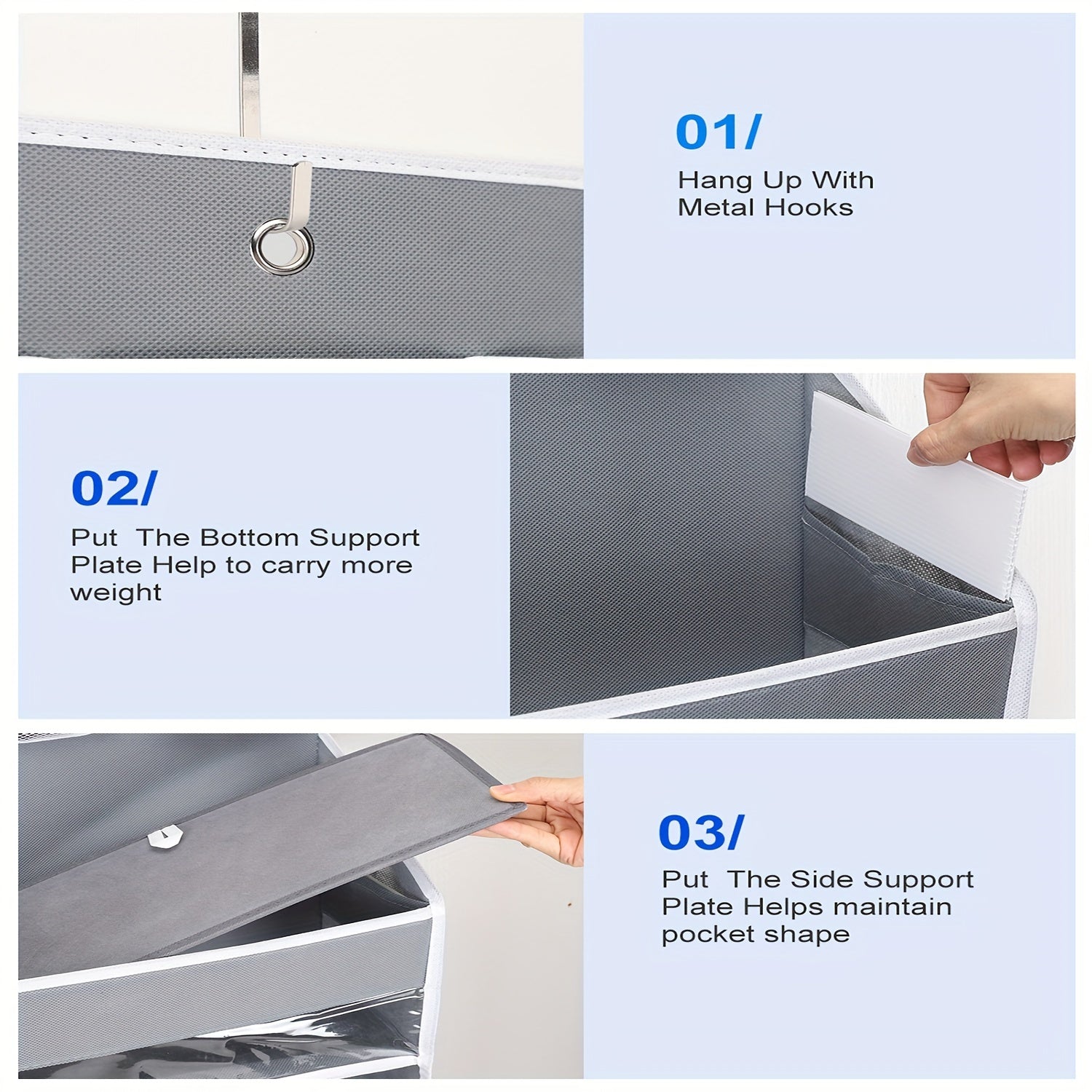 Opbergrek Voor Deur | 7 Ruime Vakken Met Duidelijk Venster Hangend Ontwerp Voor Slaapkamer- en Badkamerorganisatie