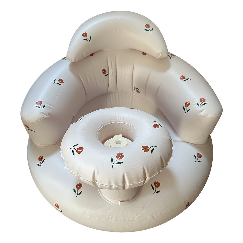 Baby oefenstoel opblaasbaar | PVC wit kinderstoel