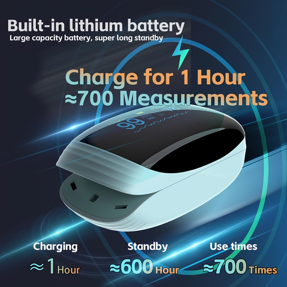 Nauwkeurige Vinger Pulsoximeter Saturatiemeter - Oplaadbare Zuurstofmeter voor Sport en Luchtvaart - Hartslagmeter voor Thuisgebruik