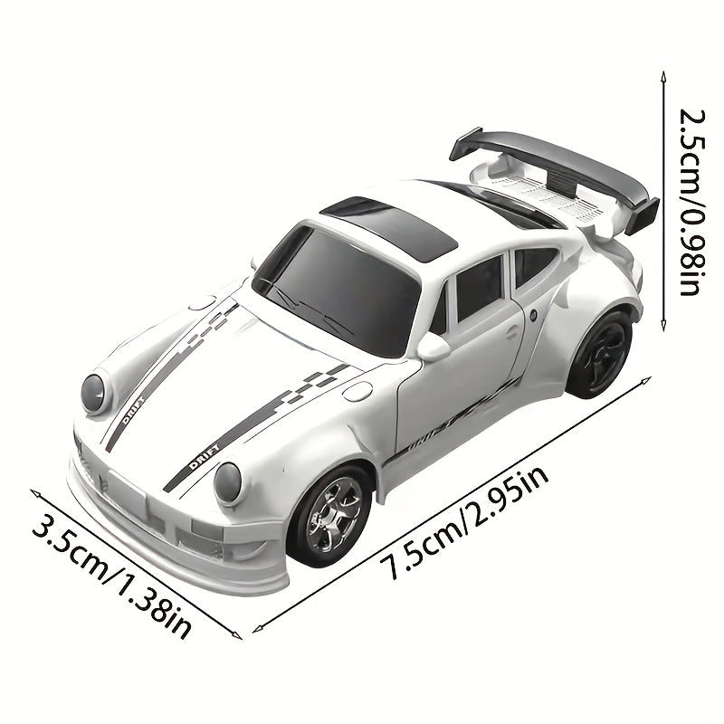 1/64 RC Drift Auto | 2.4GHz Afstandsbediening, LED, USB-C Snelladen, Raceauto