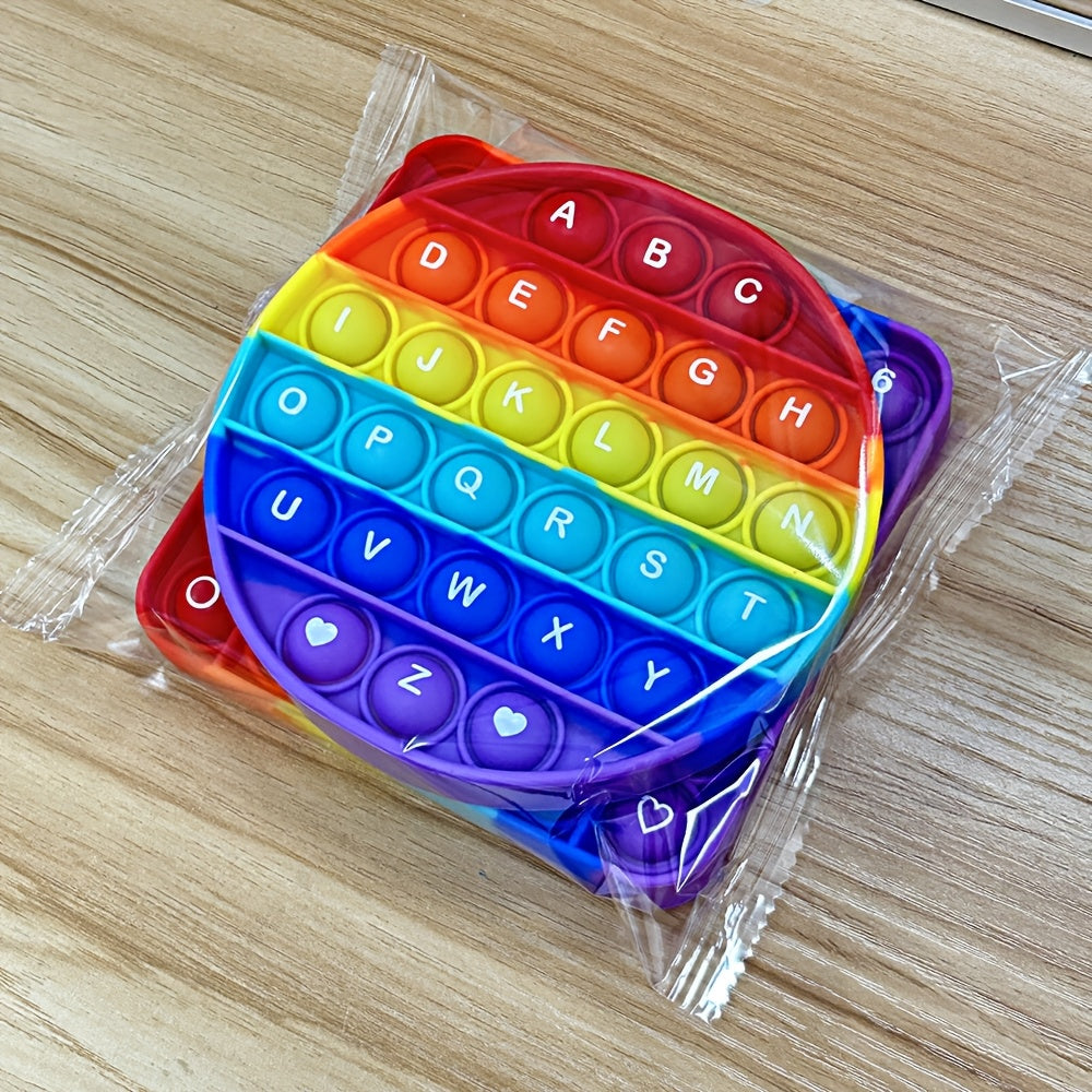 2-in-1 Cijfers & Letters Fidget Toys | Educatief Bubbelspel voor Peuters (Vierkant + Cirkel)