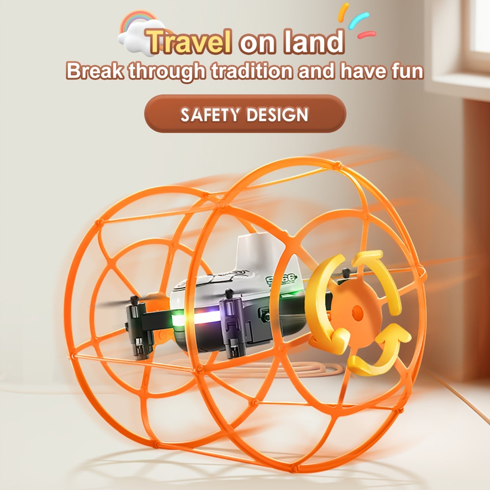 GJV DIY Drone | LED-verlichting, 3 Modi, Oplaadbare Batterij, Afneembaar, Anti-Val, Voor Beginners & Kinderen