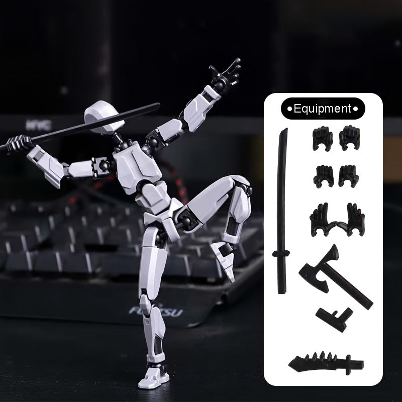 Robot Actiefiguur Set | 13 Scharnieren 3D-geprinte Pop Articuleerbaar Verzamelbaar Speelgoed voor Kinderen van 3-8 Jaar