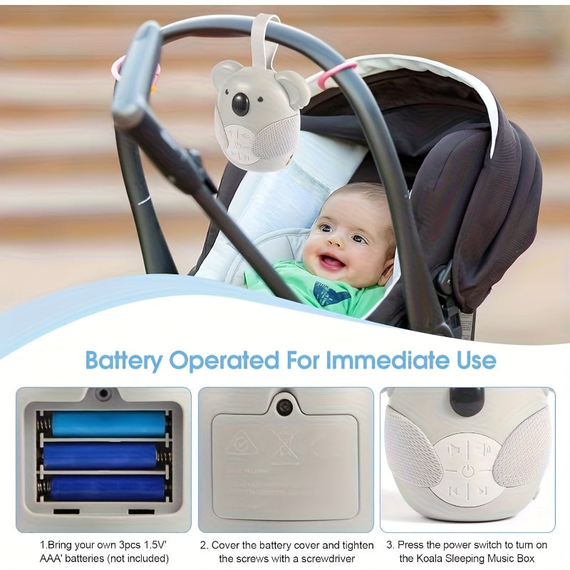 Draagbare Slaaphulp voor Baby's Bedje en Wieg - Muzikale Susser met Kalmerende Geluiden voor Jongens en Meisjes vanaf 3 Maanden - Onmisbaar Kraamcadeau