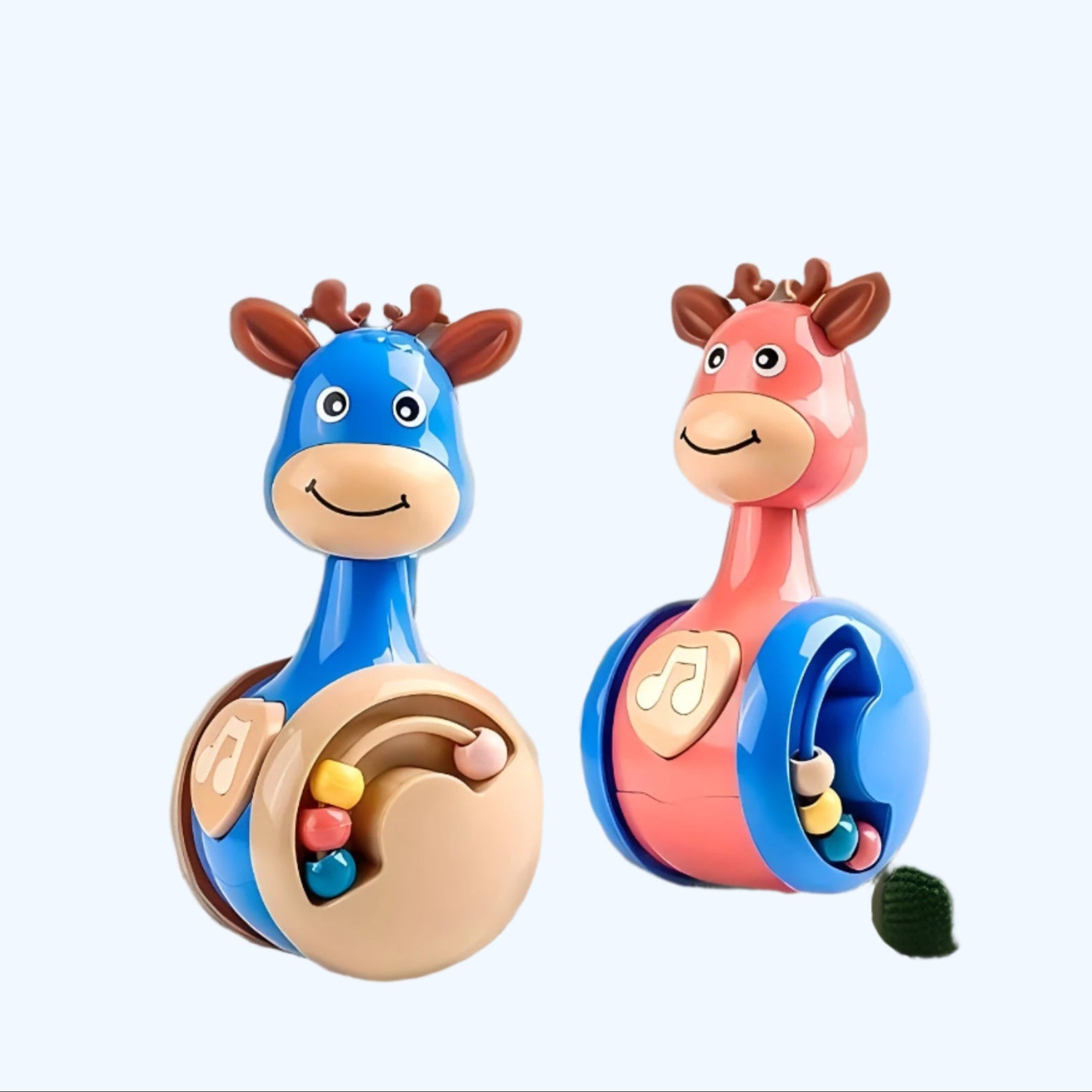 Hertenvormig schommelspeelgoed | Educatief muziekinstrument voor baby's, kruiptraining en cognitieve ontwikkeling, vroege leeractiviteit voor peuters