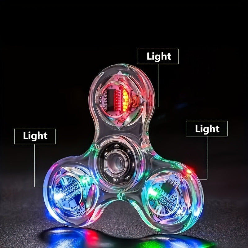 Multicolor LED Draaiende Gyroscoop | Stressverlichtend Fidget Speelgoed voor Jong & Oud