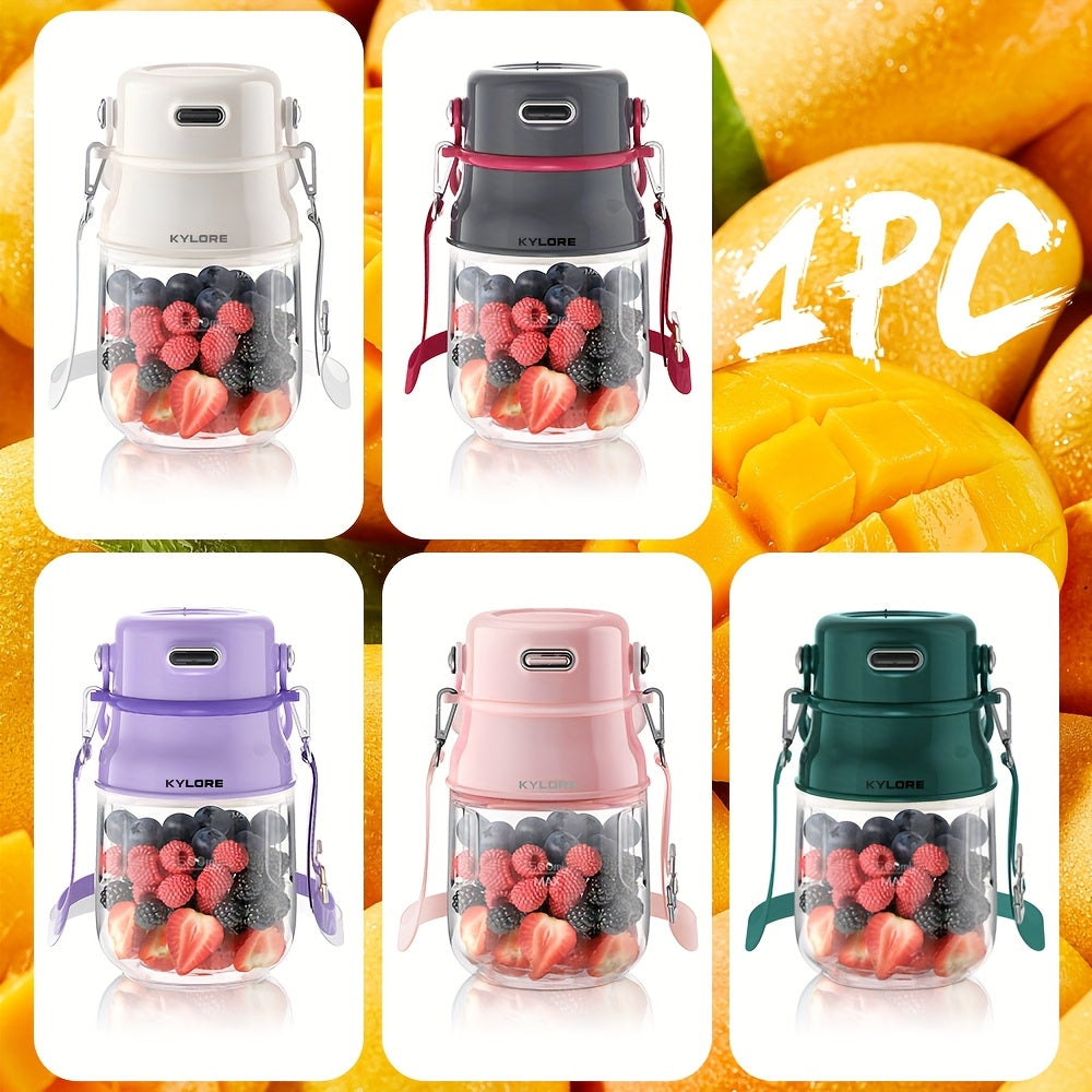 Draagbare Blender en Smoothiemaker met Schouderband - USB Oplaadbare Mini Blender voor Sportschool en Reizen - Persoonlijke Smoothie Beker