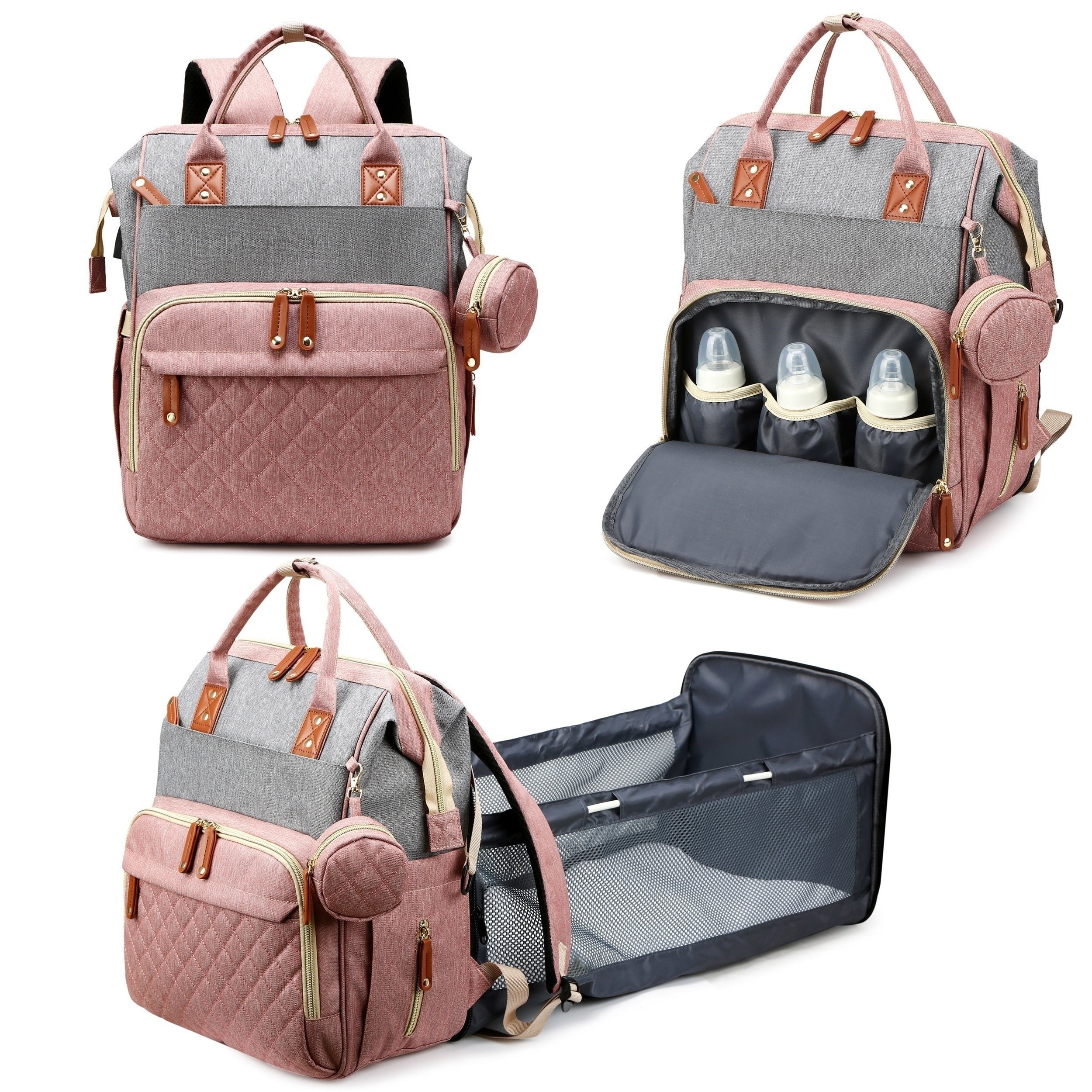 Grote Multifunctionele Waterdichte Luiertas | Trendy Tas met Verschoonstation, Reistas Rugzak